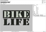 Bike Life Embroidery File 4 size