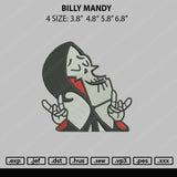 Billy Mandy Embroidery File 4 sizes