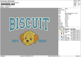 Biscuit Dog Embroidery File 6 sizes