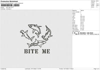 Bite Me Embroidery File 6 sizes