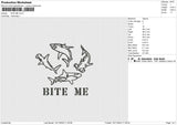 Bite Me Embroidery File 6 sizes