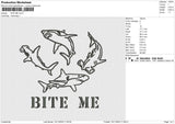 Bite Me Embroidery File 6 sizes