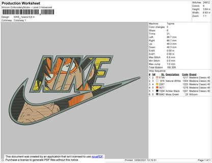 Nike One Piece Embroidery File 4 size