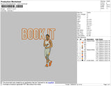 Book It Embroidery File 4 size