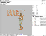 Book It Embroidery File 4 size