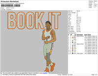 Book It Embroidery File 4 size