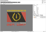 Black American Heritage Flag Embroidery File 8 size