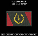 Black American Embroidery File 4 size