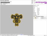 Blackbull Embroidery File 4 size