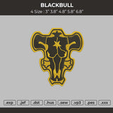 Blackbull Embroidery File 4 size