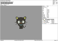 Black Cat 02 Embroidery File 6 sizes