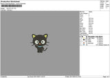 Black Cat 02 Embroidery File 6 sizes