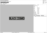 Black Cosmo Embroidery File 4 size