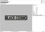 Black Cosmo Embroidery File 4 size