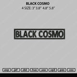 Black Cosmo Embroidery File 4 size