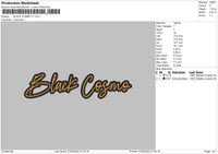 Black Cosmo V1 Embroidery File 4 size