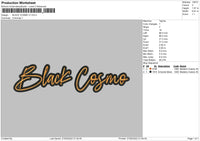 Black Cosmo V1 Embroidery File 4 size