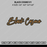 Black Cosmo V1 Embroidery File 4 size