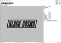 Black Cosmo V2 Embroidery File 4 size