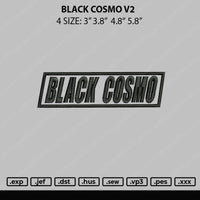 Black Cosmo V2 Embroidery File 4 size