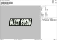 Black Cosmo V3 Embroidery File 4 size