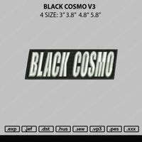 Black Cosmo V3 Embroidery File 4 size