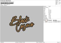 Black Cosmo V4 Embroidery File 4 size