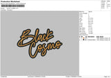 Black Cosmo V4 Embroidery File 4 size