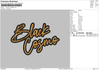 Black Cosmo V4 Embroidery File 4 size