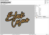 Black Cosmo V4 Embroidery File 4 size