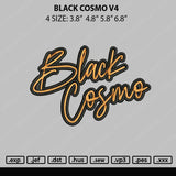 Black Cosmo V4 Embroidery File 4 size