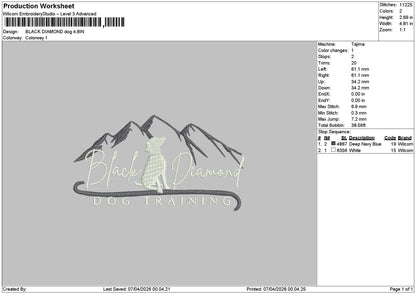 Diamondtext 0704 Embroidery File 6 sizes