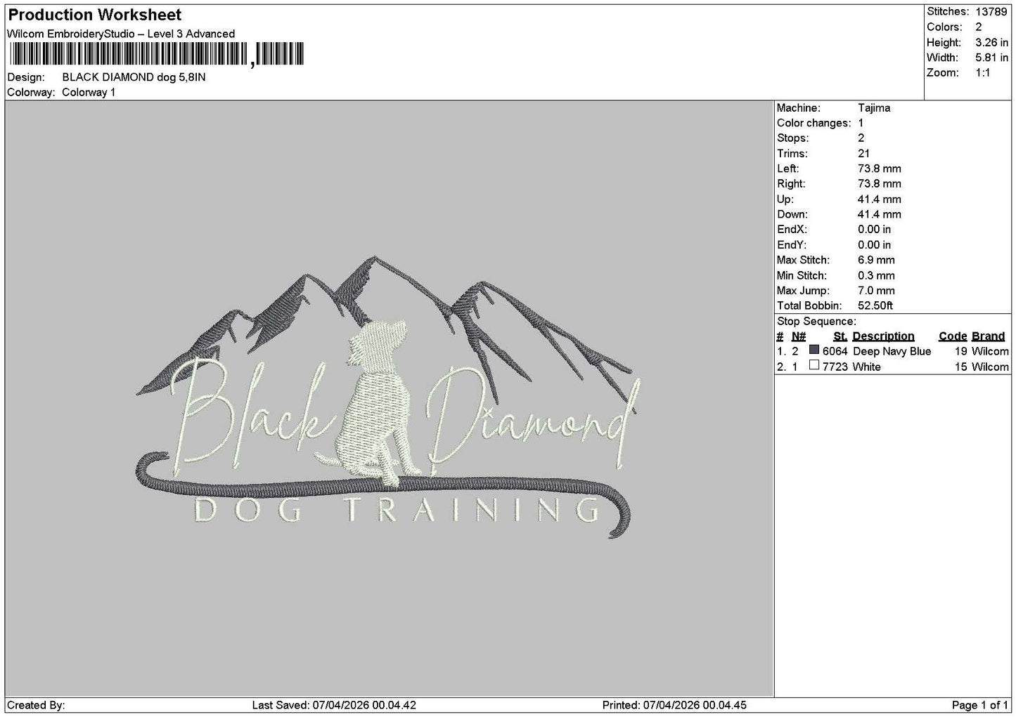 Diamondtext 0704 Embroidery File 6 sizes