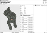 Black Dog Embroidery File 4 size