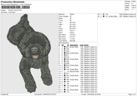 Black Dog Embroidery File 4 size