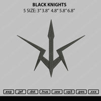 Black Knights Embroidery File 5 sizes