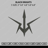 Black Knights Embroidery File 5 sizes