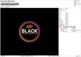 Blackcircle02 Embroidery File 6 sizes