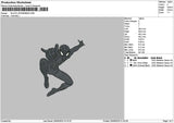 Black Spider Embroidery File 6 sizes