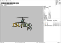 Bladetext 1305 Embroidery File 6 sizes