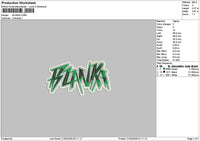 Blankatext Embroidery File 6 sizes