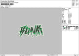 Blankatext Embroidery File 6 sizes