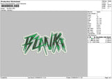 Blankatext Embroidery File 6 sizes