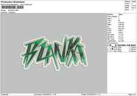 Blankatext Embroidery File 6 sizes