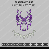 Black Panthers Embroidery File 4 size