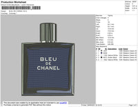 Blue De Chanel Embroidery File 4 size