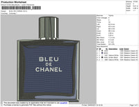 Blue De Chanel Embroidery File 4 size