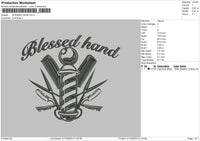 Blessed Hand Embroidery File 6 sizes