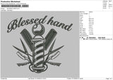 Blessed Hand Embroidery File 6 sizes