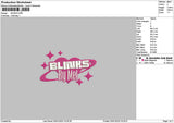 Blinkstext Embroidery File 6 sizes